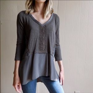Anthropologie hunter/olive green blouse